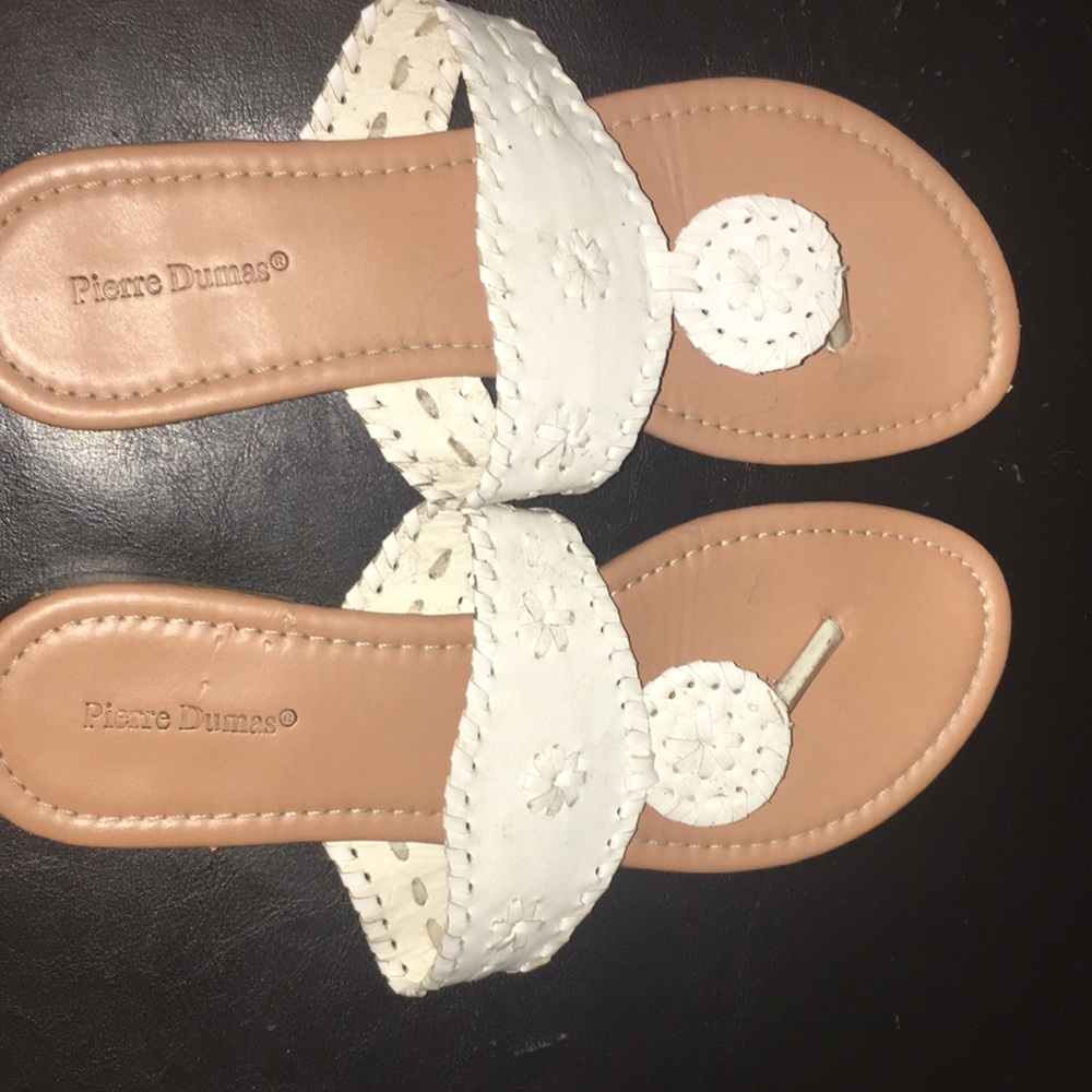 White Pierre Dumas sandals